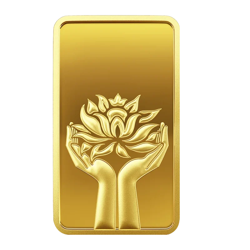 MMTC-PAMP 100gm Lotus Gold Bar