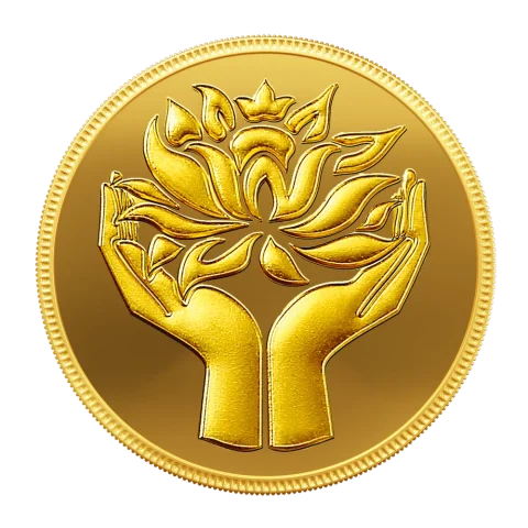 0.5 gm Lotus Gold Coin 24K (999.9+) - MMTC-PAMP