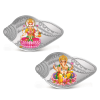 999.9+ Purest 50 gm Shankh Shape Ganesh Laxmi Silver Coin - MMTC-PAMP