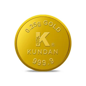 0.25g Gold Coin 24k (999.9) - Kundan Refinery