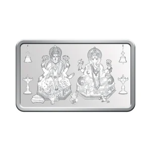 100g Silver Bar (999) - Lakshmi Ganesh (Kundan Refinery)