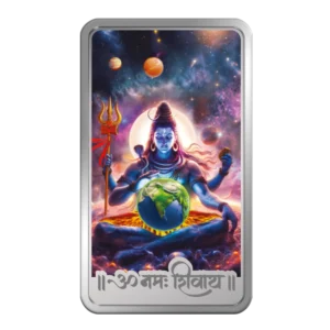 (999.9+) Purest 50 g Lord Shiva Silver Bar