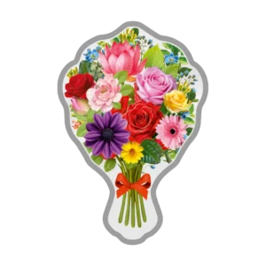 (999.9+) Purest 50 g Bouquet of Flower Silver Coin