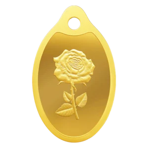 24K (999.9+) Purest Rose Gold Oval Coin